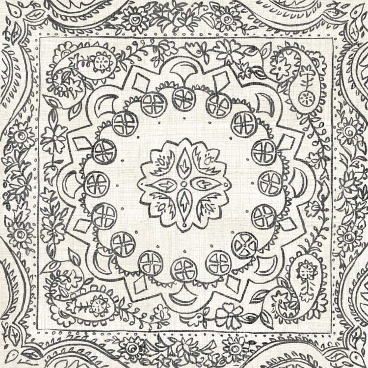 Picture of BANDW BATIK ROSETTE II