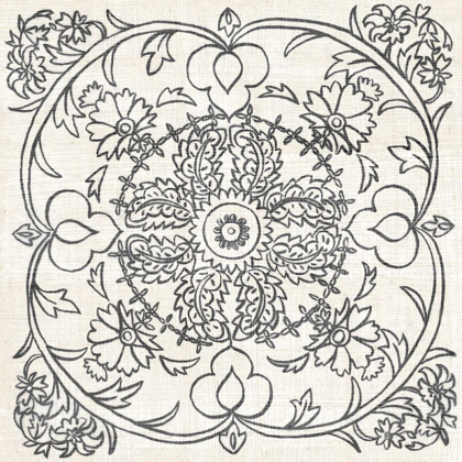 Picture of BANDW BATIK ROSETTE IV