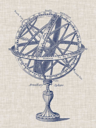 Picture of ARMILLARY SPHERE ON LINEN I