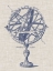 Picture of ARMILLARY SPHERE ON LINEN I