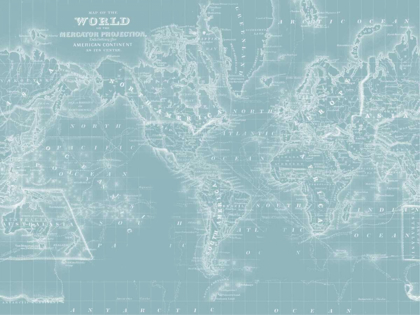 Picture of WORLD MAP ON AQUA