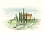 Picture of WATERCOLOR TUSCAN VILLA II