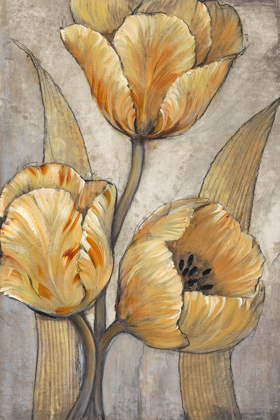 Picture of OCHRE AND GREY TULIPS I