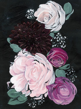 Picture of DARK AND DREAMY FLORAL I