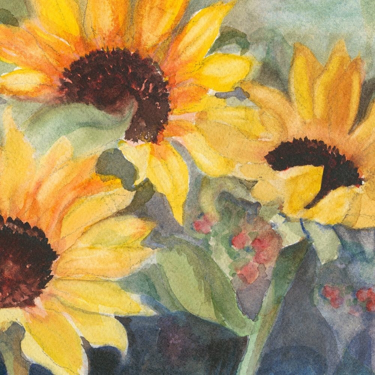 Picture of SUNFLOWERS IN WATERCOLOR II