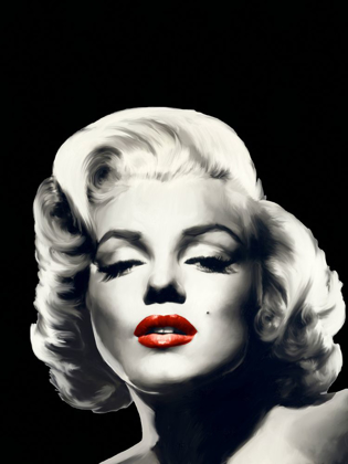 Picture of RED LIPS MARILYN IN BLACK