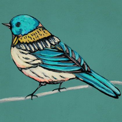Picture of WINGED SKETCH III ON TEAL