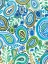 Picture of BLUE AND GREEN PAISLEY I