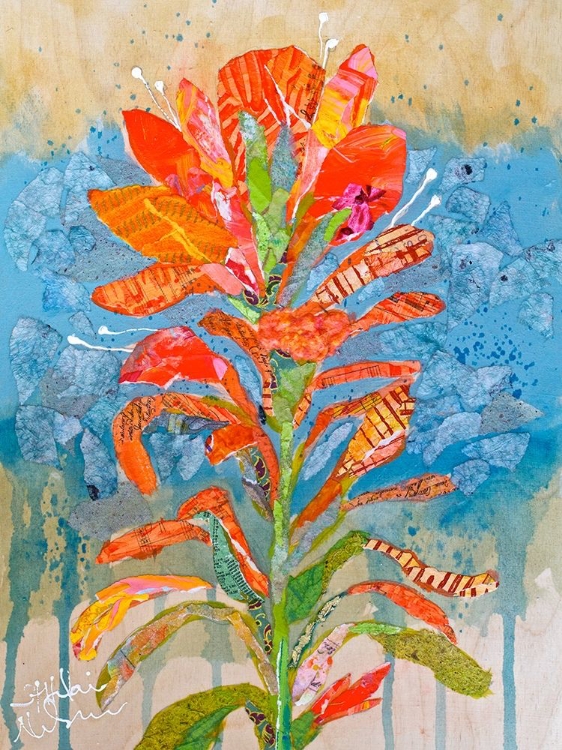 Picture of INDIAN PAINTBRUSH COLLAGE I
