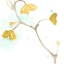 Picture of TEAL AND OCHRE GINKO II