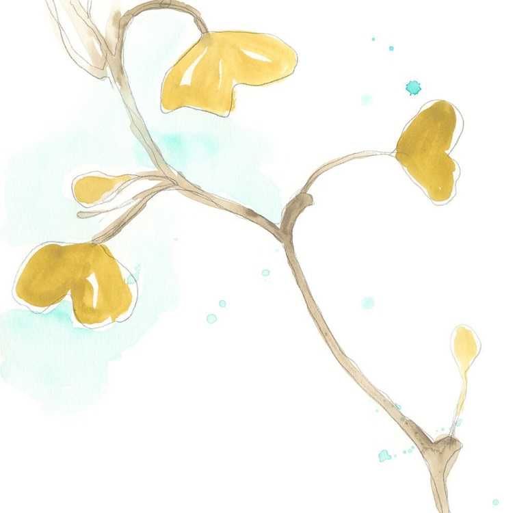 Picture of TEAL AND OCHRE GINKO II