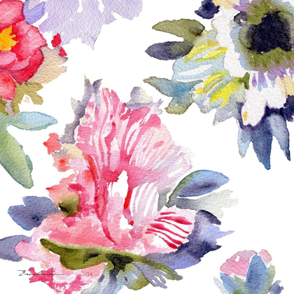 Picture of WATERCOLOR FLOWER COMPOSITION VII