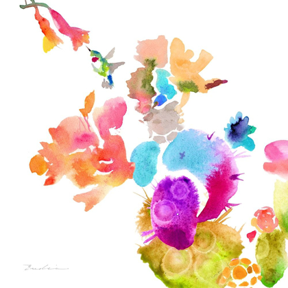 Picture of WATERCOLOR FLOWER COMPOSITION IX