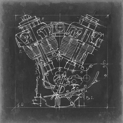 Picture of MOTORCYCLE ENGINE BLUEPRINT I