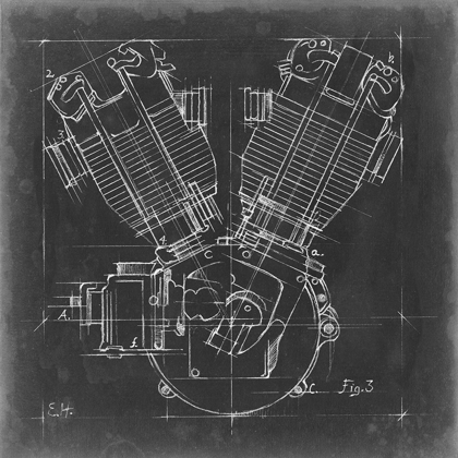 Picture of MOTORCYCLE ENGINE BLUEPRINT III