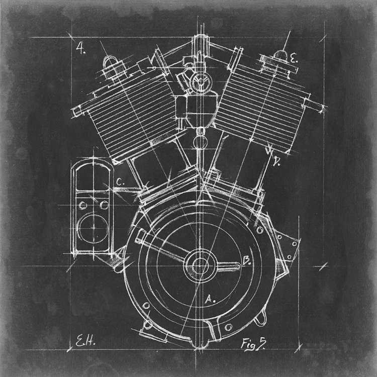 Picture of MOTORCYCLE ENGINE BLUEPRINT IV