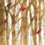 Picture of RED BIRD CHRISTMAS I