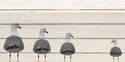 Picture of SEAGULLS ON WOOD