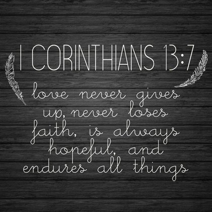 Picture of I CORINTHIANS 13 7 SQUARE