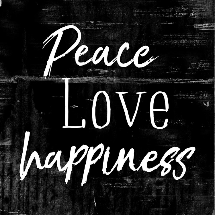 Picture of PEACE LOVE HAPPINESS BLACK