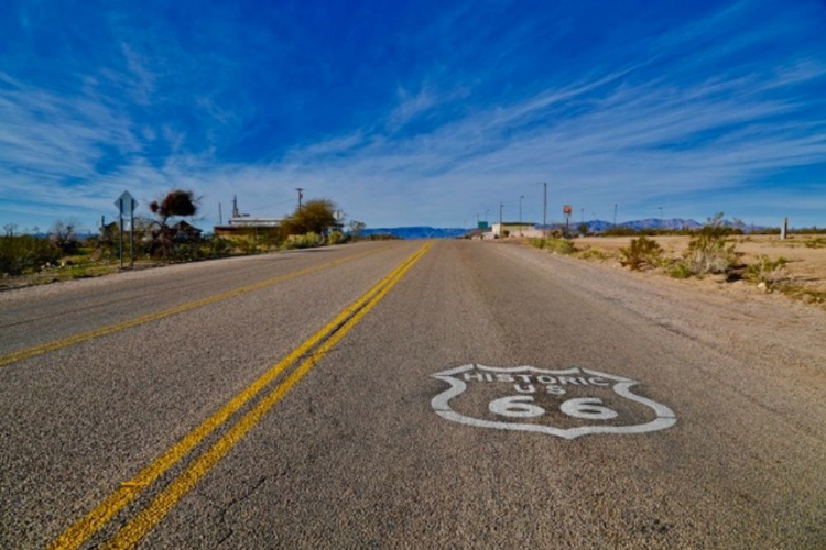 Picture of ROUTE 66 WITH CLOUDS