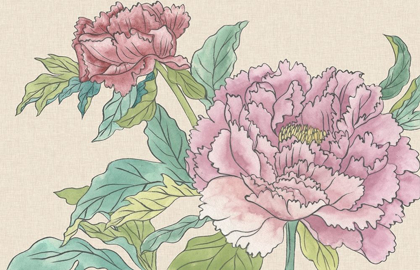 Picture of PEONY BLOOMS I
