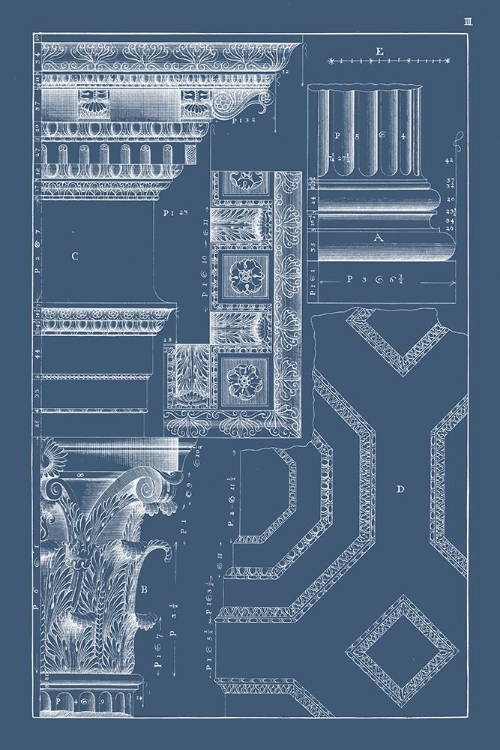 Picture of COLUMN AND CORNICE BLUEPRINT IV