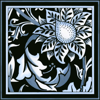 Picture of BLUE AND WHITE FLORAL MOTIF II