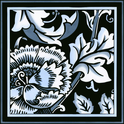 Picture of BLUE AND WHITE FLORAL MOTIF III