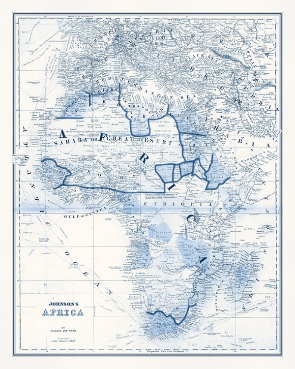 Picture of AFRICA IN SHADES OF BLUE