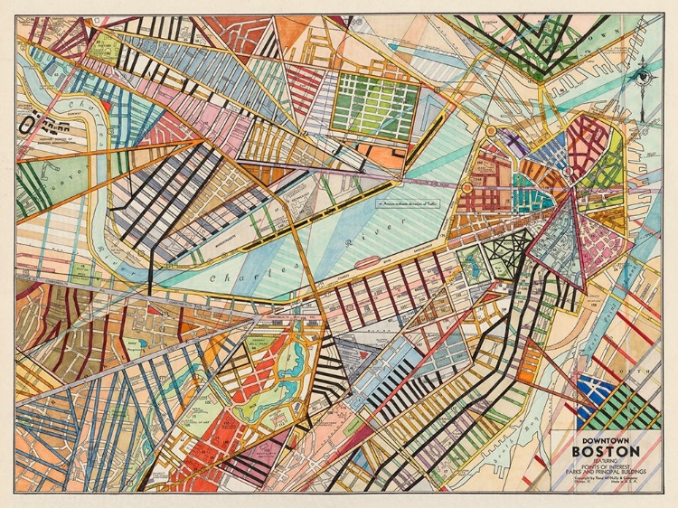 Picture of MODERN MAP OF BOSTON