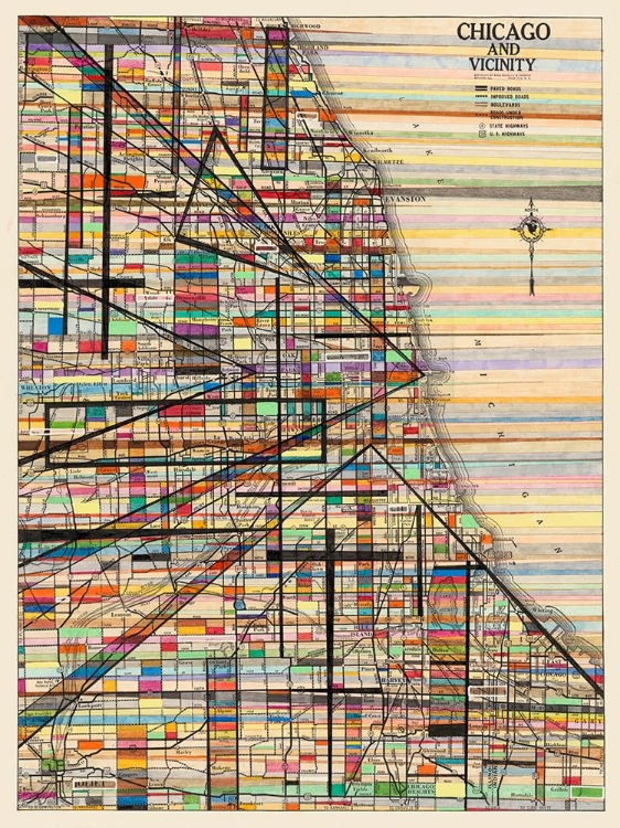 Picture of MODERN MAP OF CHICAGO
