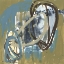 Picture of UMBER AND BLUE ROUNDS II