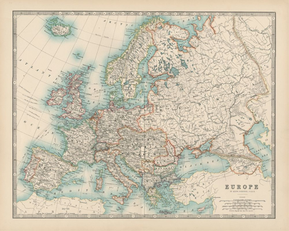 Picture of JOHNSTONS MAP OF EUROPE