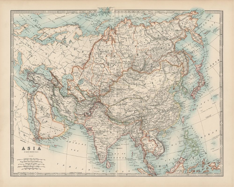 Picture of JOHNSTONS MAP OF ASIA