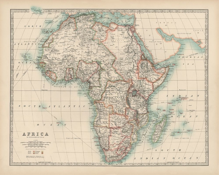 Picture of JOHNSTONS MAP OF AFRICA