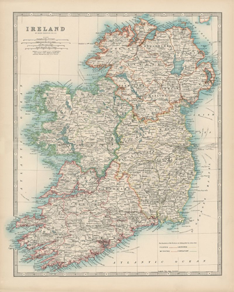 Picture of JOHNSTONS MAP OF IRELAND
