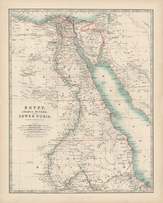 Picture of JOHNSTONS MAP OF EGYPT