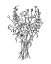 Picture of BLACK AND WHITE BOUQUET III