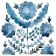 Picture of INDIGO ORNAMENT I