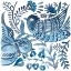 Picture of INDIGO ORNAMENT III