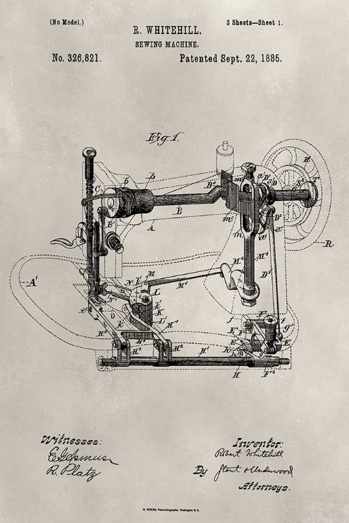 Picture of PATENT--SEWING MACHINE