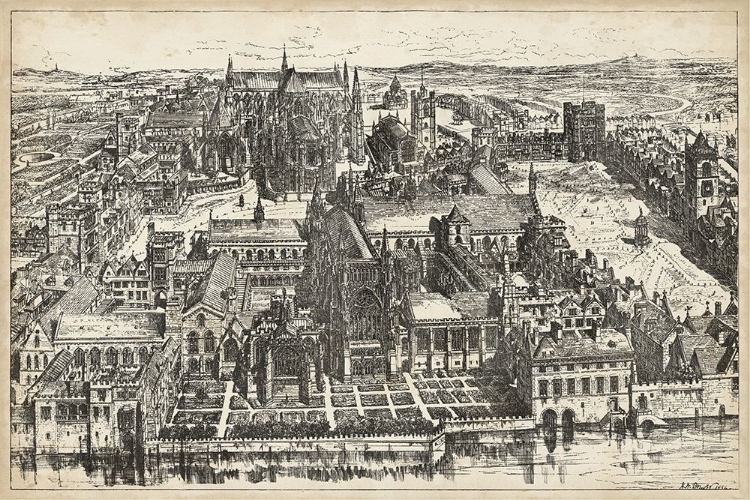 Picture of BIRDS EYE VIEW OF LONDON - WESTMINSTER