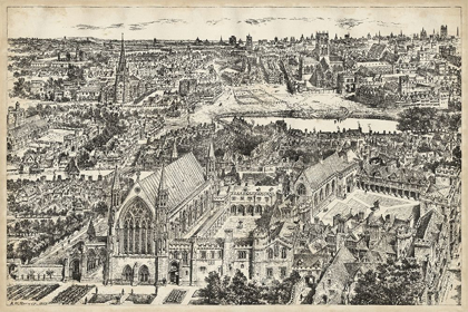 Picture of BIRDS EYE VIEW OF LONDON - ELY PLACE
