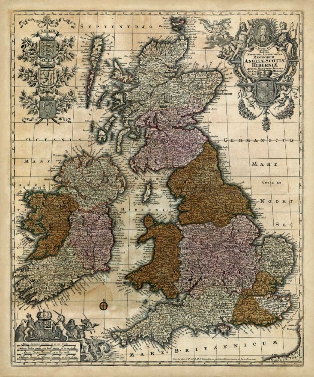 Picture of MAP OF ENGLAND, SCOTLAND AND IRELAND