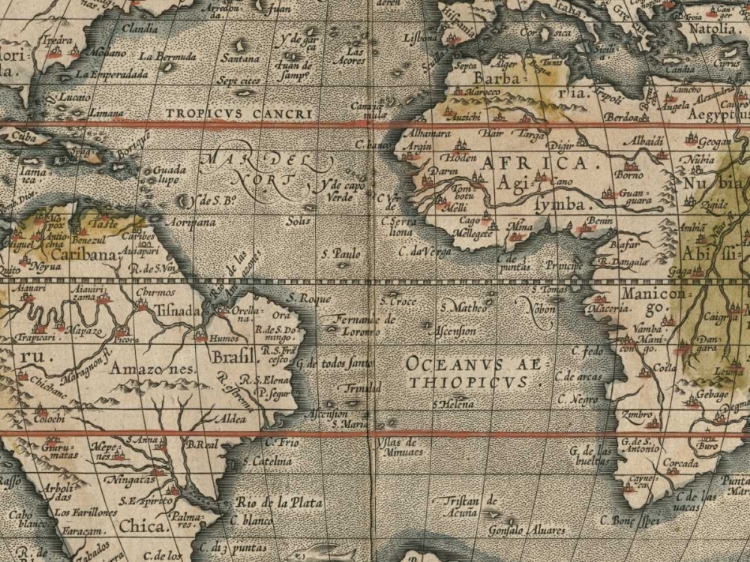 Picture of ANTIQUE WORLD MAP GRID V