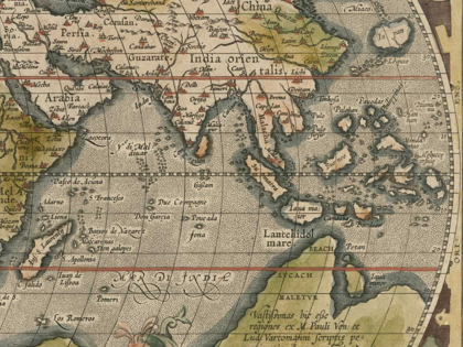 Picture of ANTIQUE WORLD MAP GRID VI