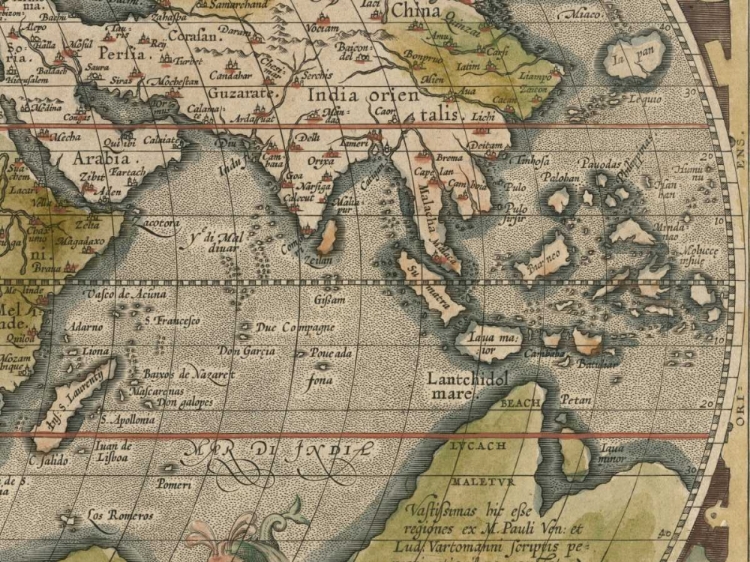 Picture of ANTIQUE WORLD MAP GRID VI