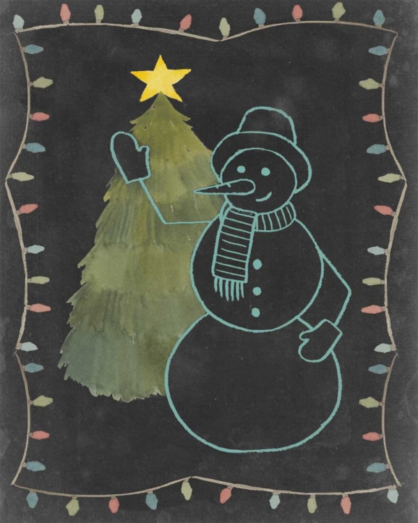 Picture of CHALKBOARD SNOWMAN I