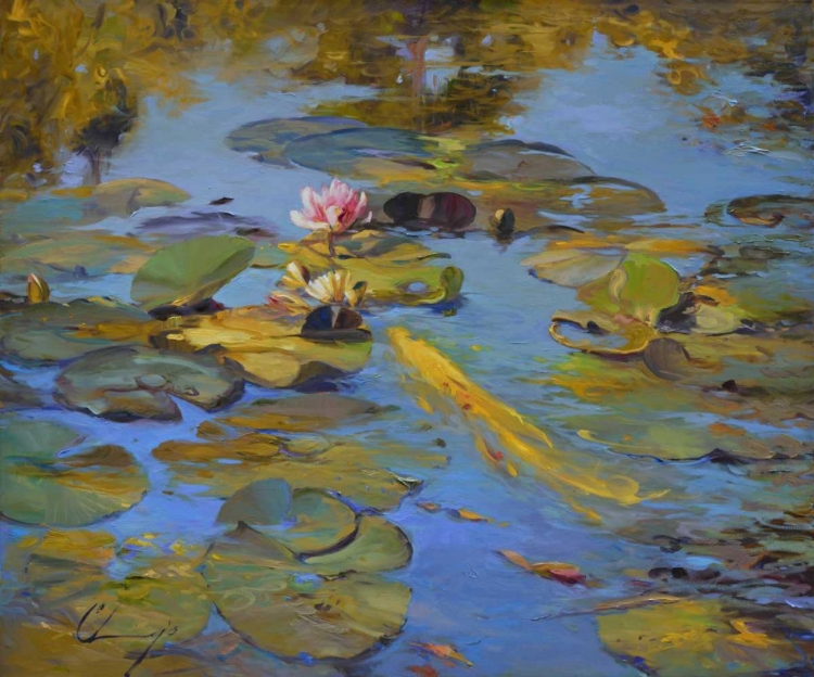 Picture of KOI AND LILIES II